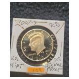 2000 S US Mint 90% Silver Proof Half Dollar