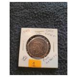 1848 US 1¢ Full Liberty