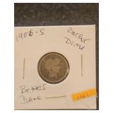 1906 S Barber Dime