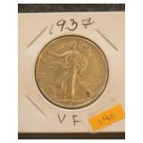 1937 Walking Lberty Hald Dollar
