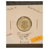 1962 D Dime Unc