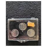 1943 Steel Cents PSD Uncirc.