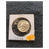 1958 Washington Quarter Uncirc