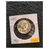 1964 Washington Quarter Uncirc.