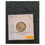 1945 D Mercury Dime BU