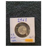1961 Dime US Mint Unc