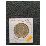 1958 Austria 25 Shilling Uncirc. 80% Silver