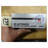 Winchester 45 Auto 230gr FMJ 50rnds