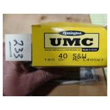 Remington UMC 40 S&W 180gr MC 50rnds
