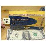 Vintage 30 Remington 170gr Dominion