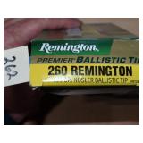 Rem 260 Rem 120gr Nosler Ballistic Tip 19rnds