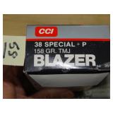 CCI 38spl +P 158gr TMJ 50rnds