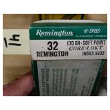 Remington 32 Rem 170gr SP Core Lokt 20rnds Vtg
