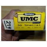 Remington UMC 38spl 130gr MC 50rnds
