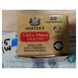 Herter's 7.62x39 122gr FMJ 20rnds