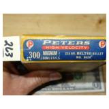 Vtg Peters 300 Magnum 225gr Belted Bullet 19rnds