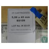 5.56x45 20rnds Black Tip SS109