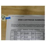 DWM Cartridge Numbers