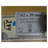 7.62x39 123gr FMJ LCB 20rnds