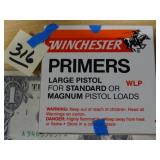 Winchester Primers Large Pistol Std or Mag 100ct