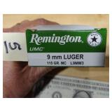 Remington 9mm Luger 115gr MC 50rnds
