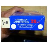American Ammo 38spl 158gr RNL 50rnds SEALED