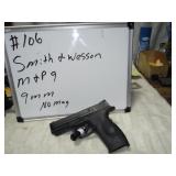 S&W Mdl M&P9 Cal 9mm S/N MRA7108 NO MAG