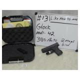 Glock Mdl 42 Cal 380 Auto S/N AAXK128