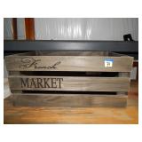'French Market' Small Wooden Crate