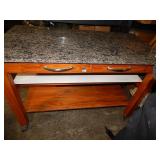 Rolling Kitchen Island w/ Granite Top NO SHIPPING
