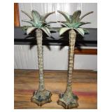 2ct Palm Tree Shaped Taper Candle Holders