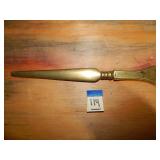 Arthur John Hochberg Engraved Brass Letter Opener