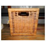 Wicker Square Basket w/ Handles