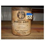 Antique Powdered Boric Acid Container NO SHIPPING