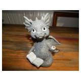Ceramic Dragon w/ Book Figurine (hand broken)