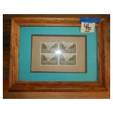 4ct US Army Stamps Framed & Matted