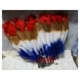 Headdress Bonnet-Died Feathers