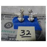 Pre Ban Ivory Dog Cuff Links