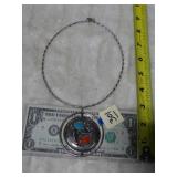 Silver Turquoise Coral Necklace Zuni