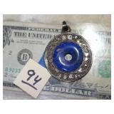 Malachite & Silver Pendant