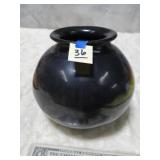 Shiney Black Indian Pottery No Name Handmade