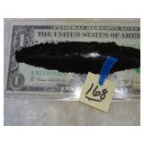 Obsidian Knife Speer-End Chipped