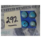 4ct Turquoise Cabachons
