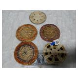 4ct Various Basket Coasters