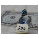 Zuni Turquoise & Silver Cuff Earring