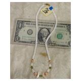 Heishi Style Beads w/ Effigy Bird Necklace 14'
