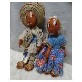 Pair of  Mexican Dolls Handmade