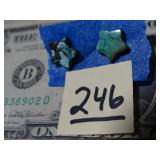 Turquoise Star Pierced Earrings