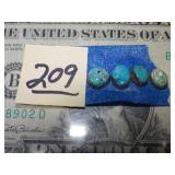 4ct Turquoise Cabachons