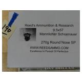 Reeds Ammo & Research 9.5x27 270gr 20rnds